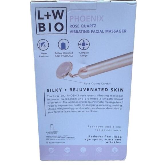 LUXE + WILLOW BIO - THE PHOENIX ROSE QUARTZ VIBRATING FACIAL MASSAGER NIB - Picture 4 of 4